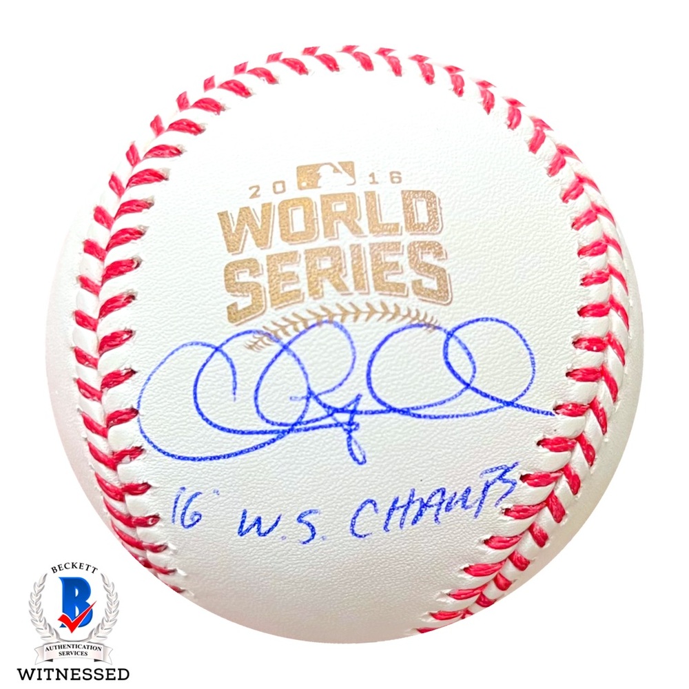 💥Chris Coghlan💥 Chicago Cubs Signed 2016 World Series Baseball Autograph —BAS